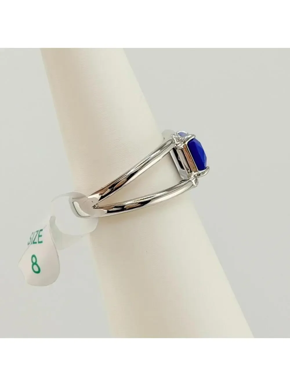 Bomb Party Ring Sz 8 “A Promise To Rise” Genuine Lapis On Rhodium